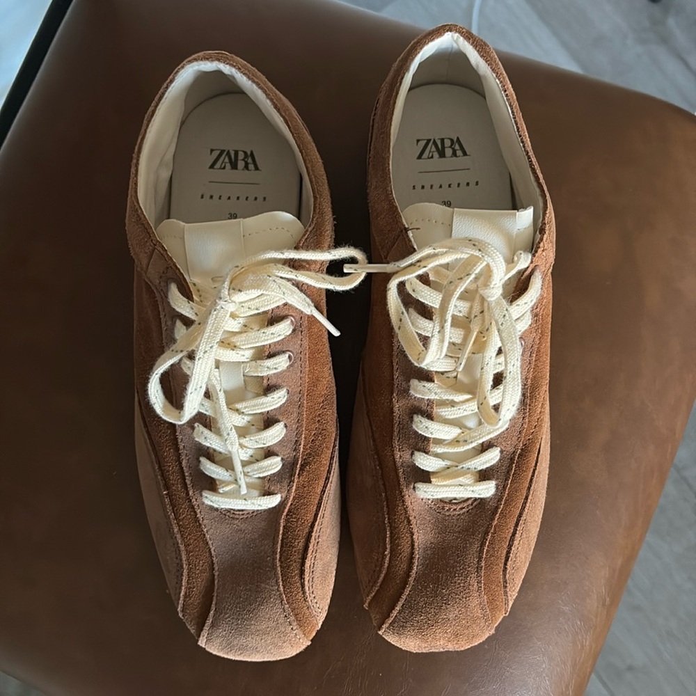 Zara suede sneakers